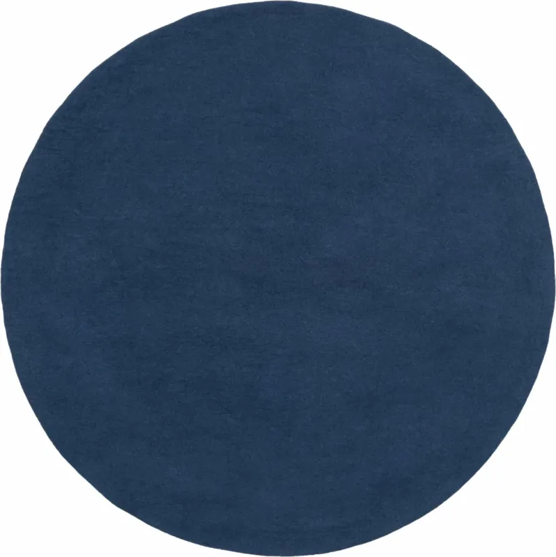 Tapis rond en laine bleu foncé 250 cm Alva - myfelt - The Cool Republic