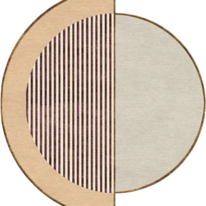 Tapis rond en laine et soie végétale 150 cm Raf - SON-TAPIS - The Cool Republic