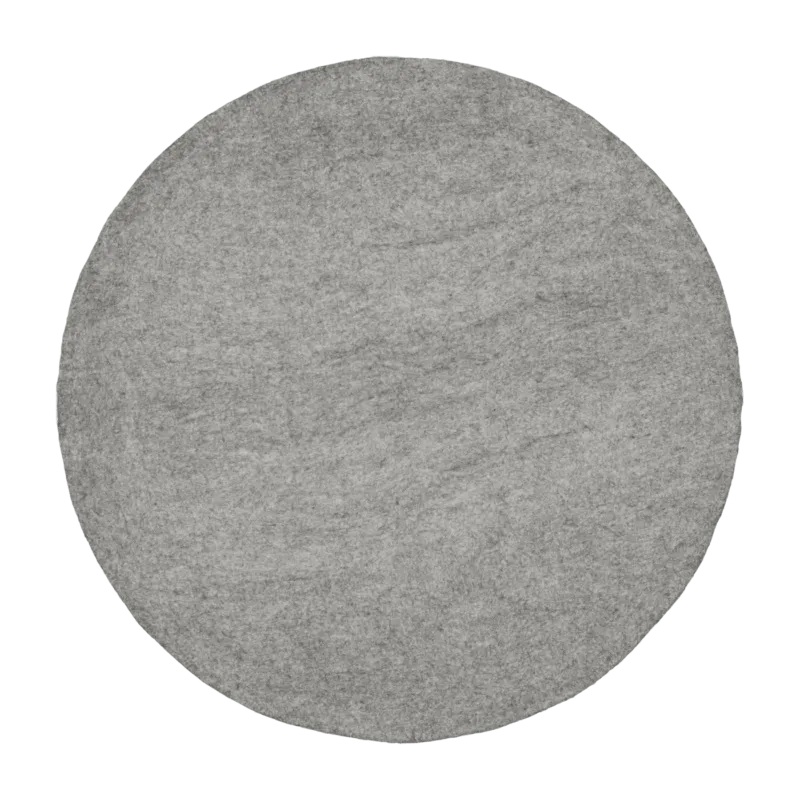 Tapis rond en laine gris marbré 140 cm Carl - myfelt - The Cool Republic
