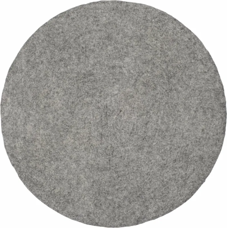 Tapis rond en laine gris marbré 70 cm Carl - myfelt - The Cool Republic