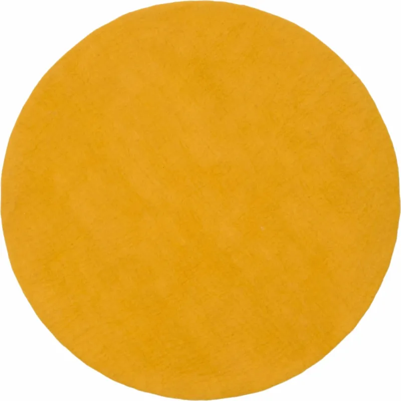 Tapis rond en laine moutarde 120 cm Klara - myfelt - The Cool Republic
