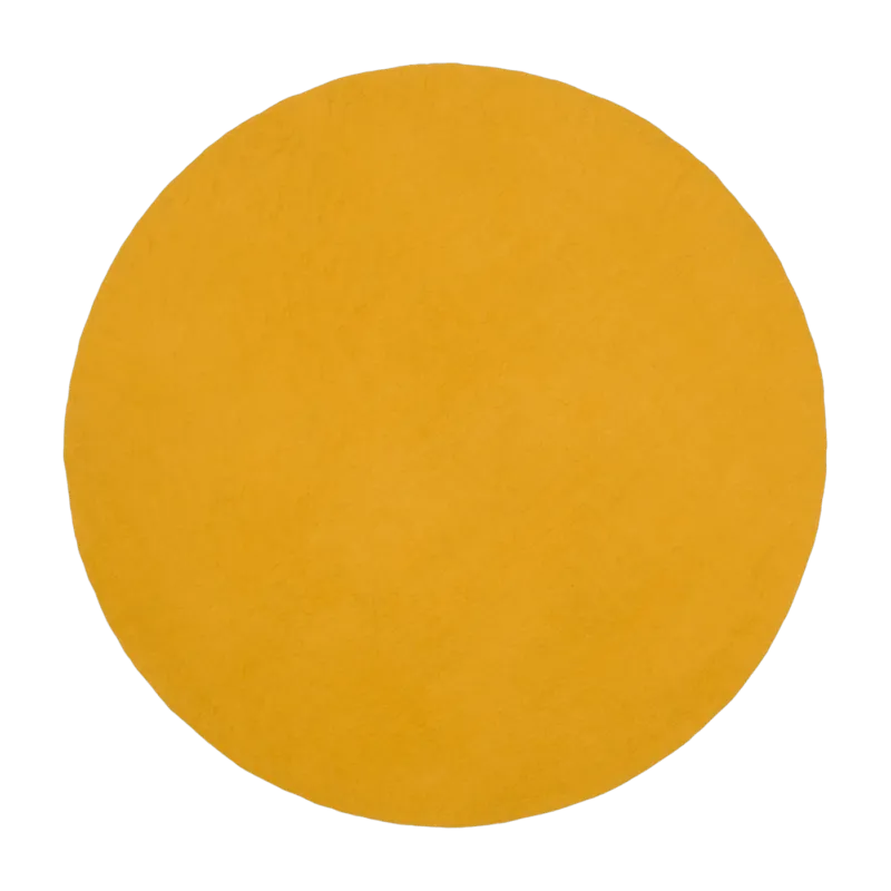 Tapis rond en laine moutarde 140 cm Klara - myfelt - The Cool Republic