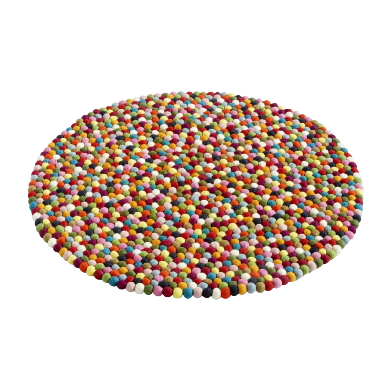 Tapis rond en laine multicolore 90 cm Pinocchio - HAY - The Cool Republic