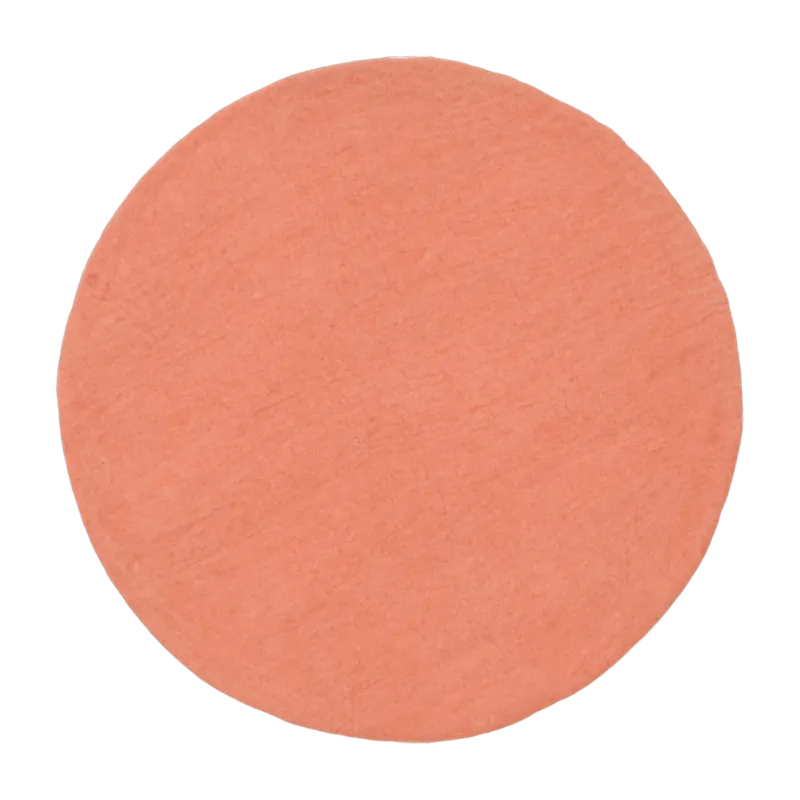 Tapis rond en laine saumon 120 cm Lea - myfelt - The Cool Republic