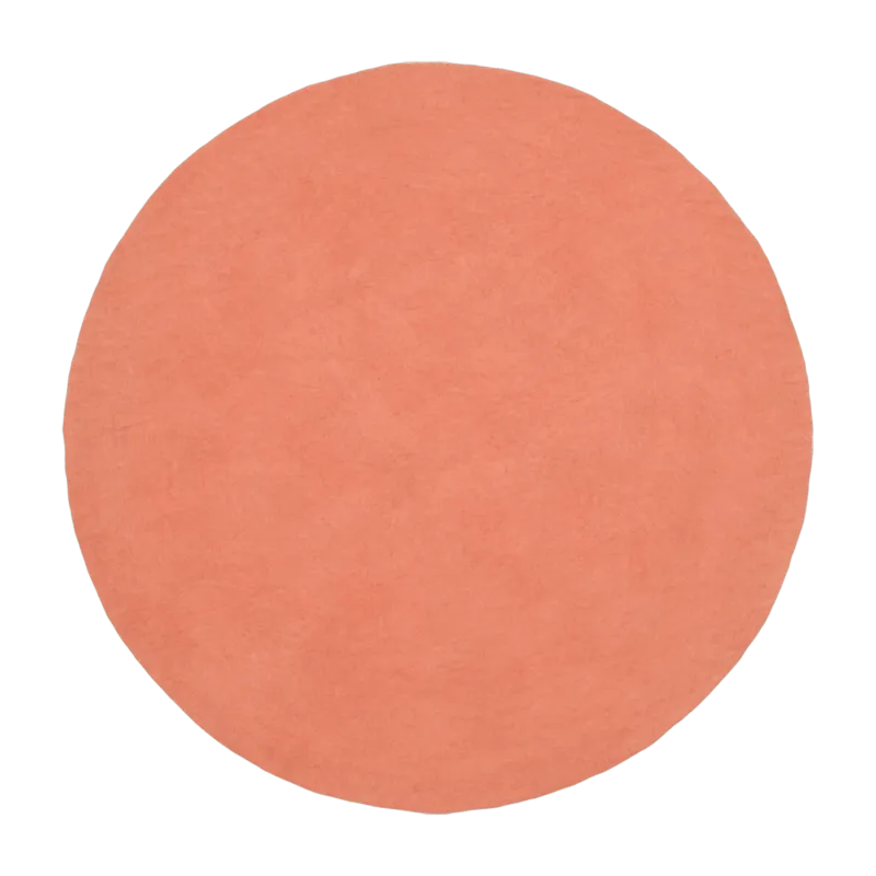 Tapis rond en laine saumon 160 cm Lea - myfelt - The Cool Republic