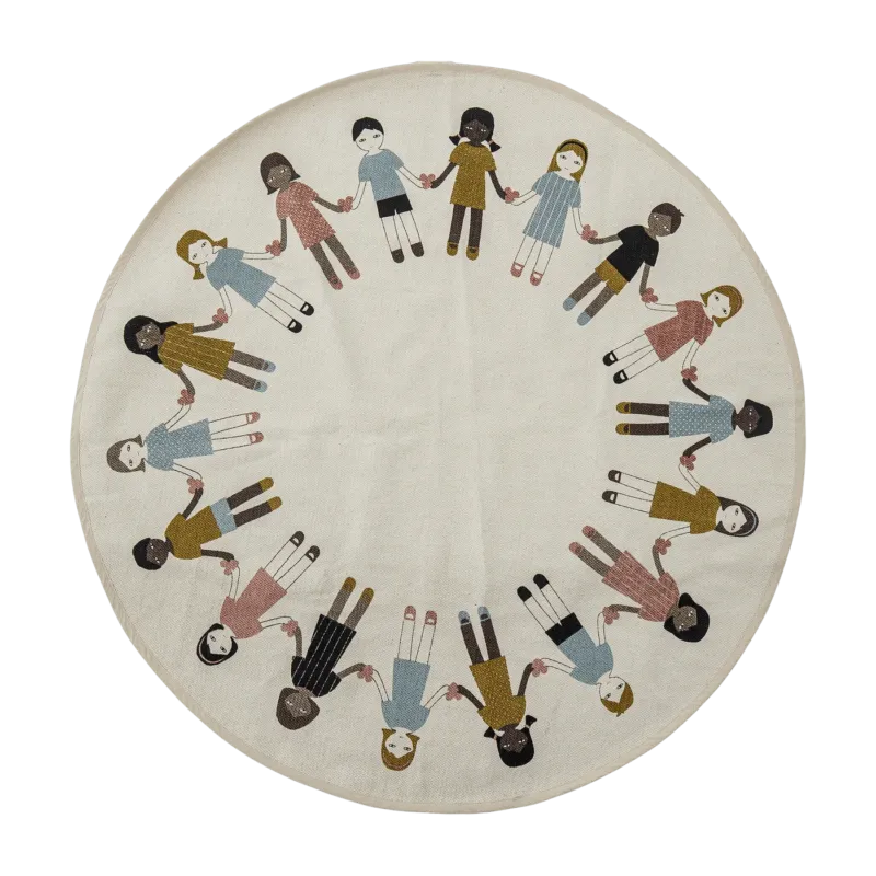 Tapis rond pour enfants 130 cm Friends - Bloomingville Mini - The Cool Republic