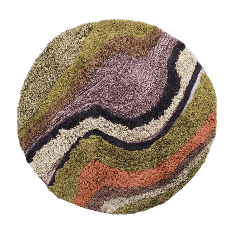 Tapis touffeté rond dégradé (150X150) - HKLIVING - The Cool Republic