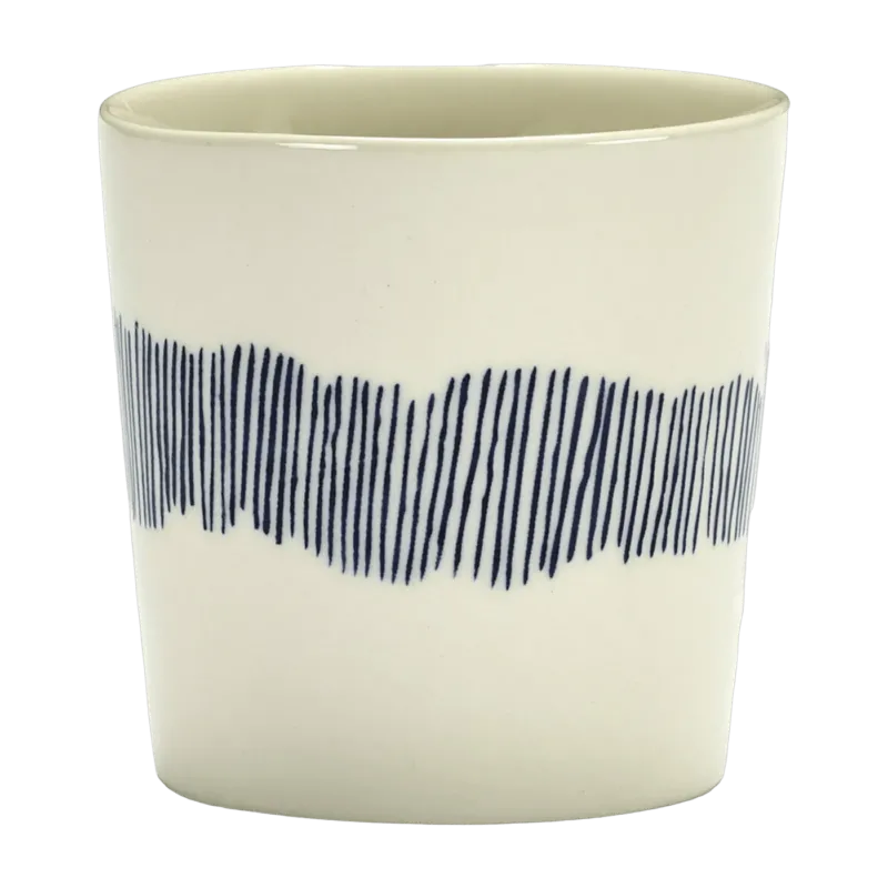Tasse à café blanche 25 cl Stripes Feast - Serax - The Cool Republic