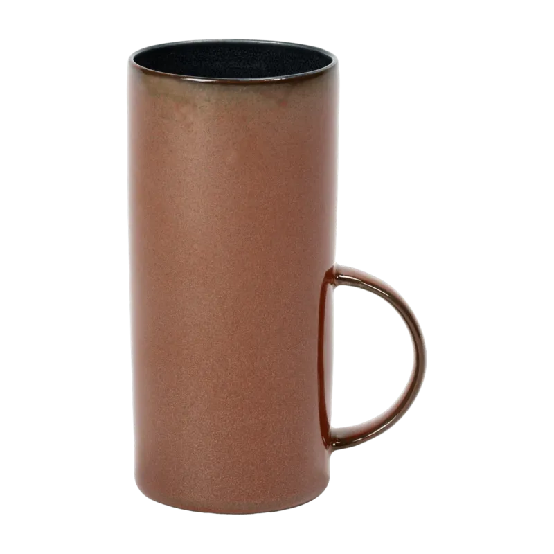 Tasse à thé cylindrique en grès rouille et bleu marine 13 cm - Serax - The Cool Republic