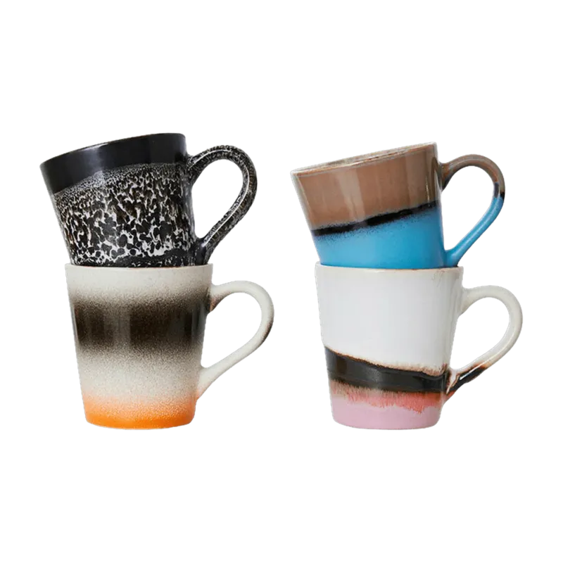 Tasses à espresso Funky (lot de 4) - HKLIVING - The Cool Republic