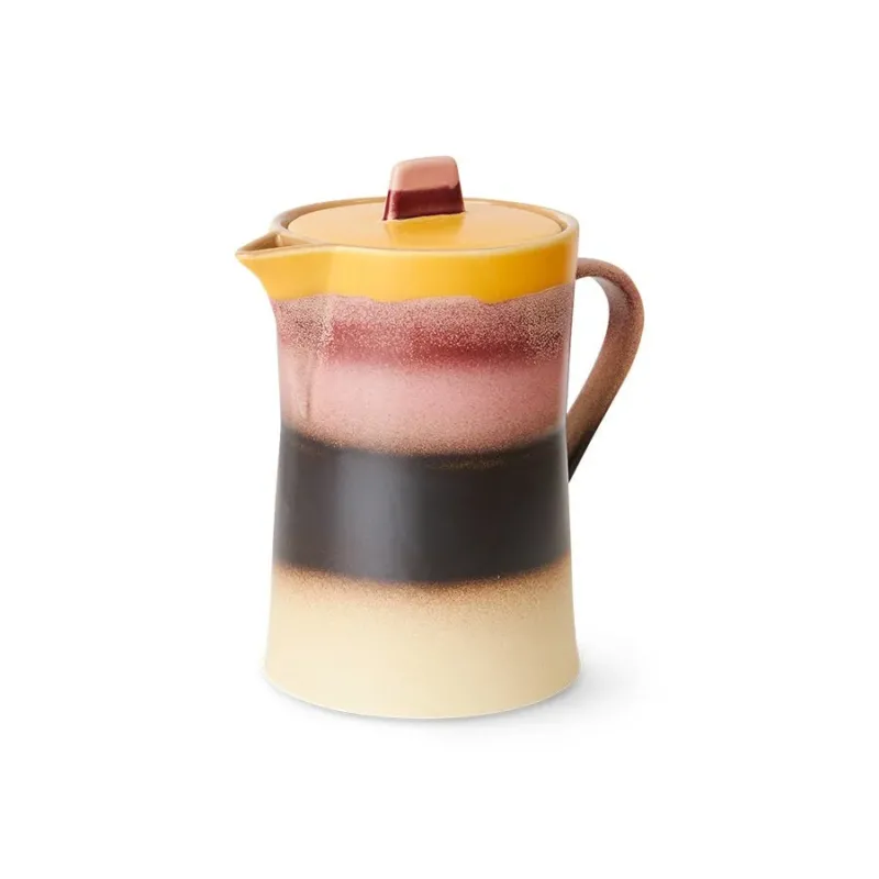 Théière en grès jaune coucher de soleil Vaisselle 70s - HKLIVING - The Cool Republic