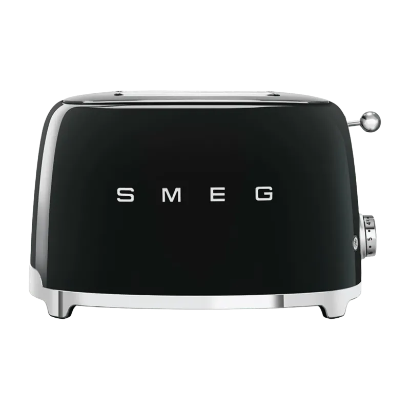 Toaster 2 fentes extra larges noir Années 50 - Smeg - The Cool Republic