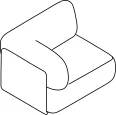 Torio Sofa - Eckmodul 100x85 [85] Links