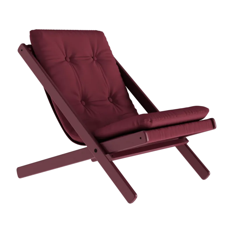 Transat de jardin en bois et coton rouge Boogie - Karup Design - The Cool Republic