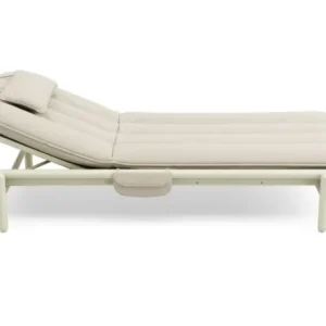 Transat en aluminium beige avec son matelas 212x97x39cm Sunbud - Fatboy - The Cool Republic