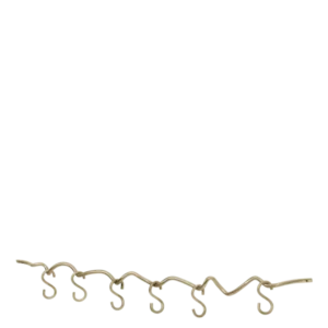 Tringle avec crochets en laiton mate poli Curvature - Ferm Living - The Cool Republic