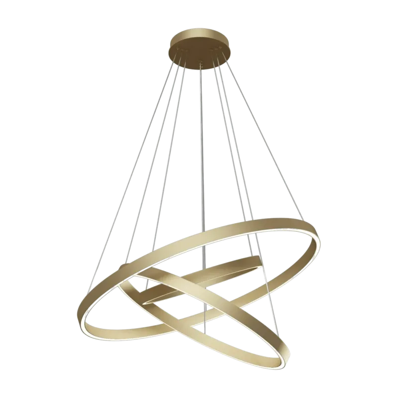 Triple suspension en aluminium couleur laiton Rim - Maytoni - The Cool Republic