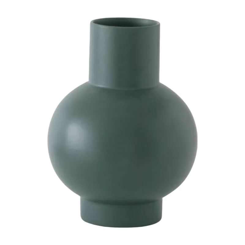 Vase 18 cm en céramique vert Strøm - Raawii - The Cool Republic