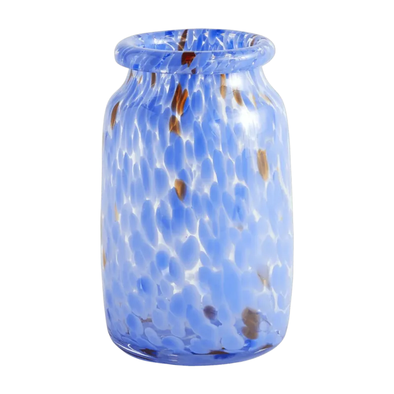 Vase bleu Roll Neck Splash - HAY - The Cool Republic