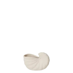 Vase coquillage en grès blanc mate 11 x 5,5 x 7,7 cm Shell - Ferm Living - The Cool Republic