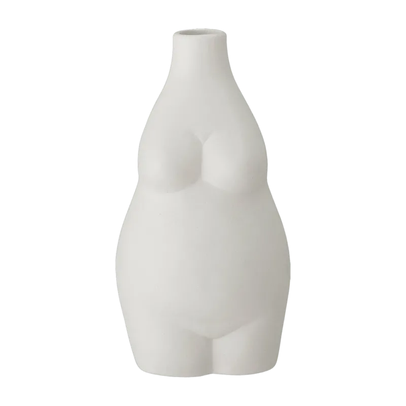 Vase Elora en grès blanc - Bloomingville - The Cool Republic