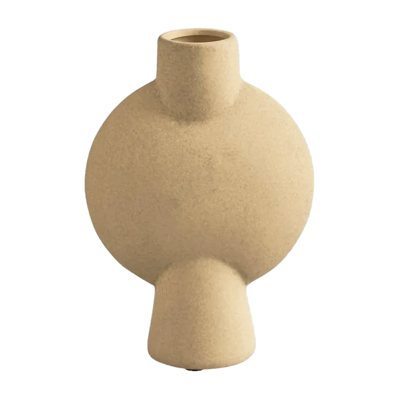 Vase en céramique beige sable mini Sphere Bubl - 101 Copenhagen - The Cool Republic