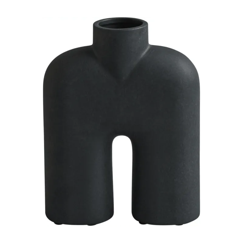 Vase en céramique noir 23x18cm Cobra Tall - 101 Copenhagen - The Cool Republic