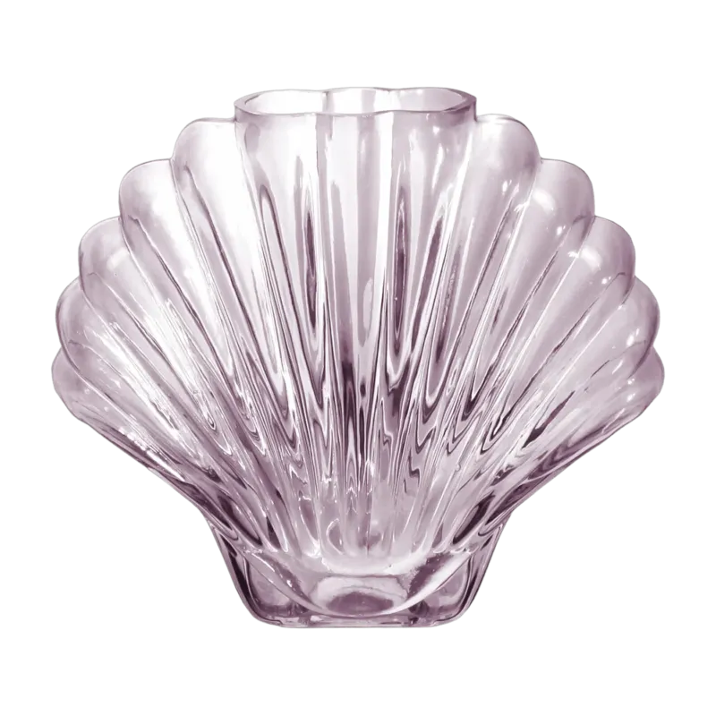 Vase en céramique rose 17 cm Seashell - DOIY - The Cool Republic