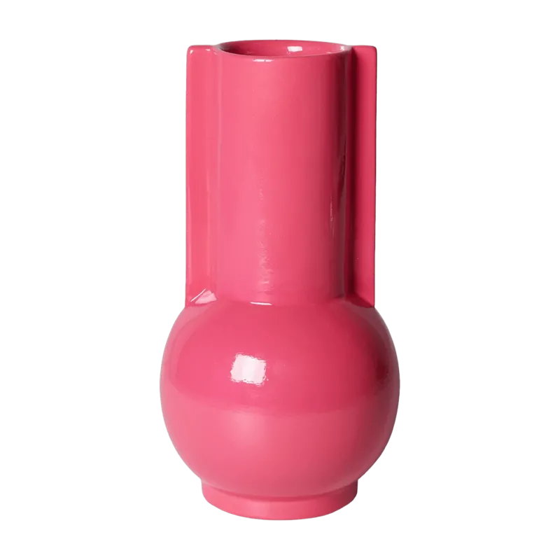 Vase en céramique rose vif - HKLIVING - The Cool Republic