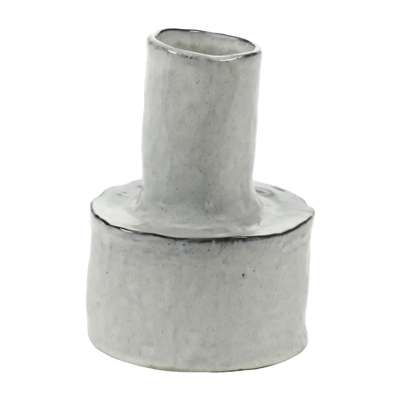 Vase en grès blanc 19 cm Héléna - Serax - The Cool Republic