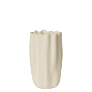 Vase en grès blanc cassé 13 x 14 x 23 cm Nium - Ferm Living - The Cool Republic