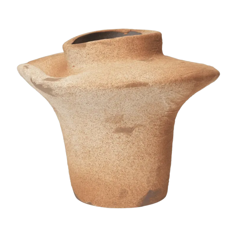 Vase en grès orangé 25x22cm Evio - Ferm Living - The Cool Republic
