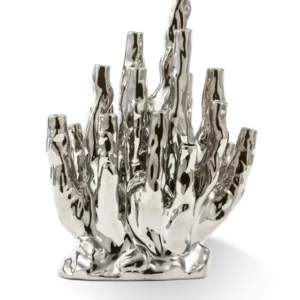 Vase en porcelaine argenté 20 tiges 30x18x45cm Coral - Pols Potten - The Cool Republic