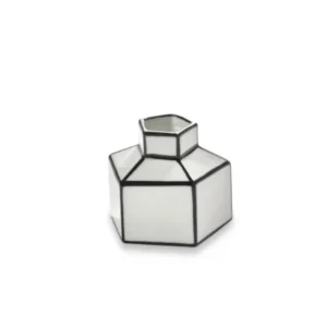 Vase en porcelaine blanc et noir 7,3x6,5cm S Carte Blanche - Serax - The Cool Republic