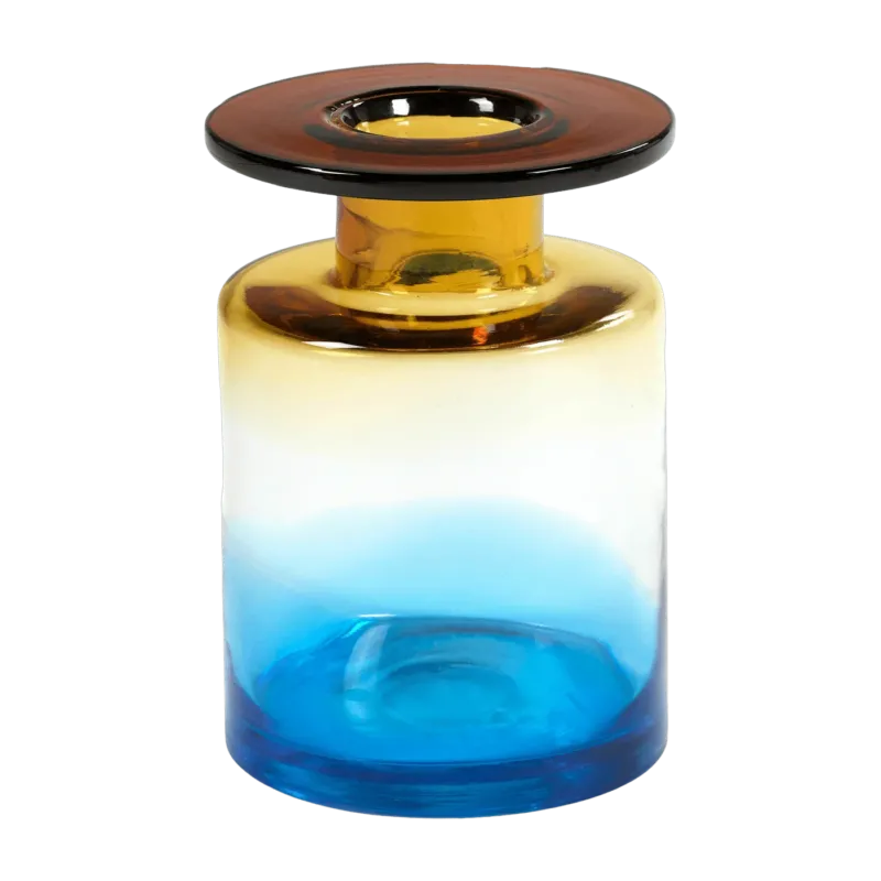 Vase en verre bleu et ambre 27 cm Wind & Fire - Serax - The Cool Republic