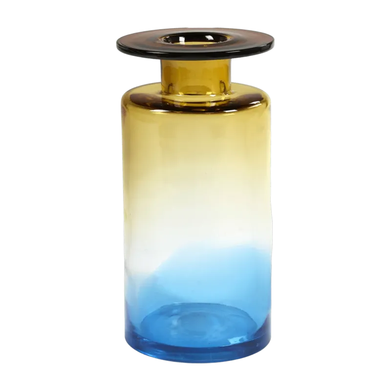 Vase en verre bleu et ambre 40 cm Wind & Fire - Serax - The Cool Republic