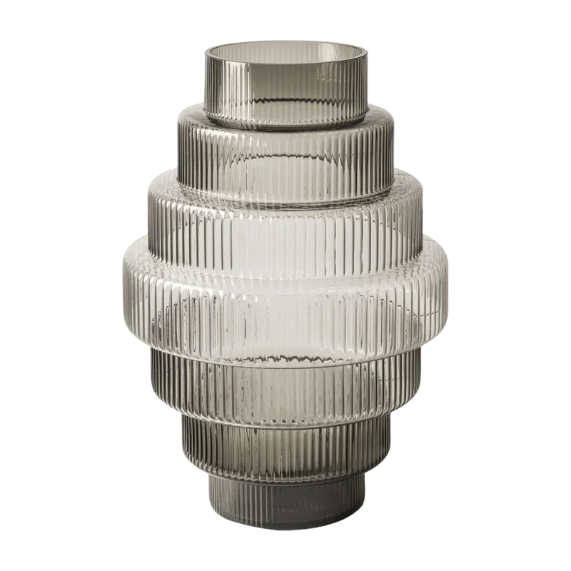 Vase en verre gris Steps - Pols Potten - The Cool Republic