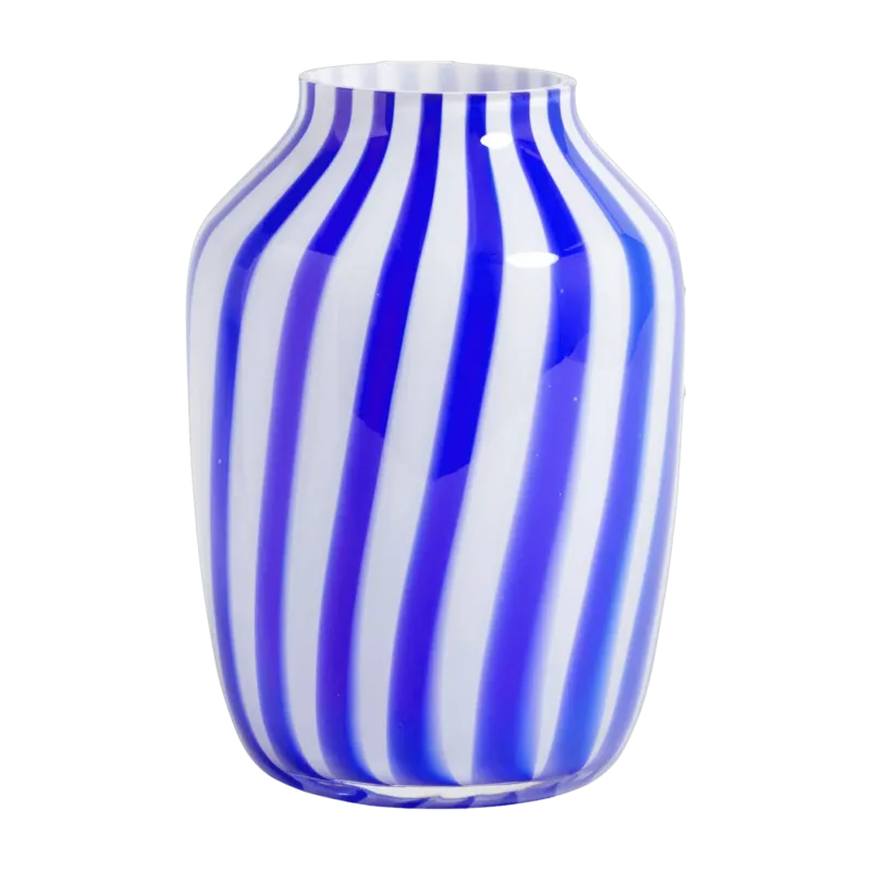 Vase en verre haut bleu 28 cm Juice - HAY - The Cool Republic