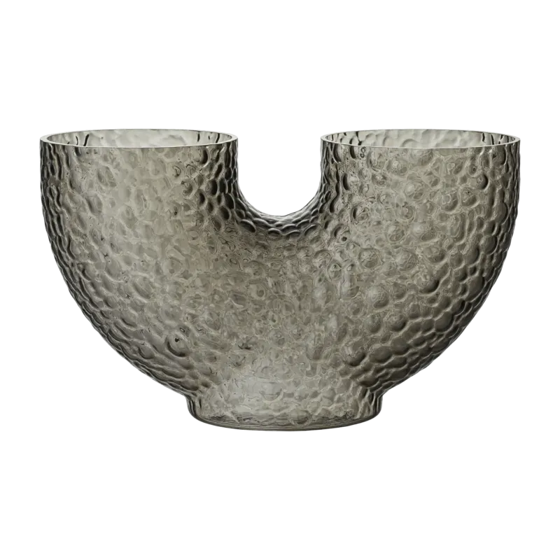 Vase en verre noir 19 cm Arura - AYTM - The Cool Republic