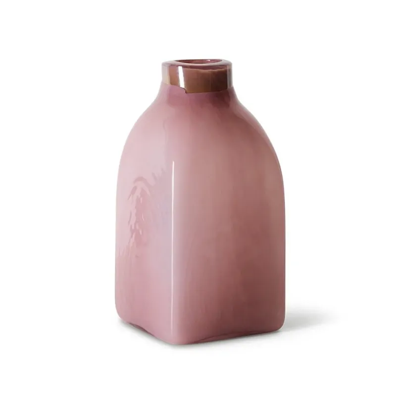 Vase en verre rose 14,5x14,5x28cm Atelier - HKLiving - The Cool Republic