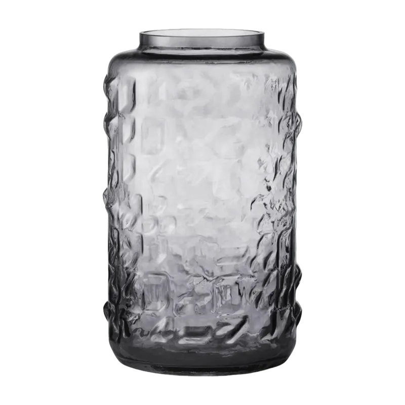 Vase en verre soufflé gris 31 cm Tombola Grey - Normann Copenhagen - The Cool Republic