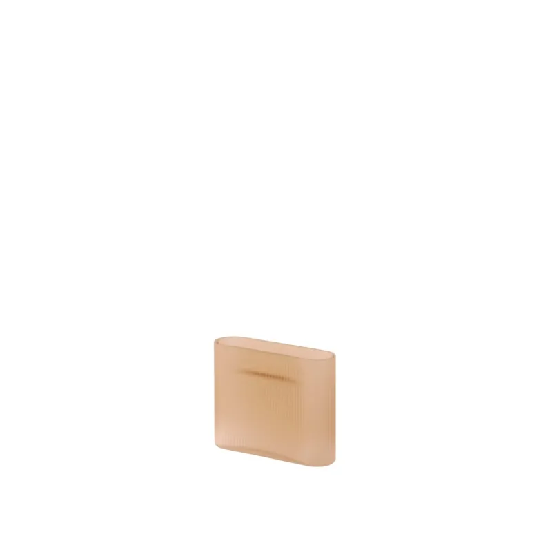 Vase en verre soufflé orange 16,5cm Ridge - Muuto - The Cool Republic