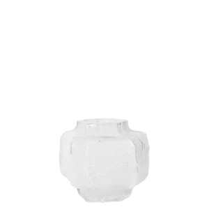 Vase en verre soufflé recyclé blanc 15 cm Mokuri - Ferm Living - The Cool Republic