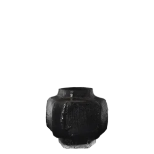 Vase en verre soufflé recyclé noir 15 cm Mokuri - Ferm Living - The Cool Republic