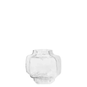 Vase en verre soufflé recyclé transparent 15 cm Mokuri - Ferm Living - The Cool Republic