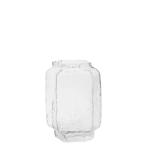 Vase en verre soufflé recyclé transparent 25 cm Mokuri - Ferm Living - The Cool Republic