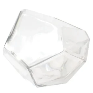Vase en verre transparent massif 24,5x19,5cm Diamond - Versmissen - The Cool Republic