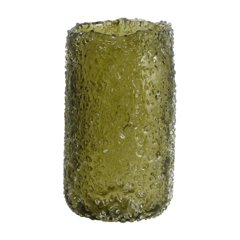 Vase en verre vert 19,5 cm Clyde - Nordal - The Cool Republic