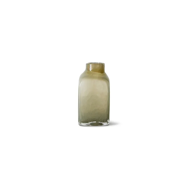 Vase en verre vert pâle 10,5x20cm Atelier - HKliving - The Cool Republic
