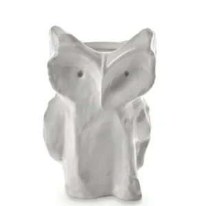 Vase hibou en grès blanc 23cm Après Minuit - Serax - The Cool Republic